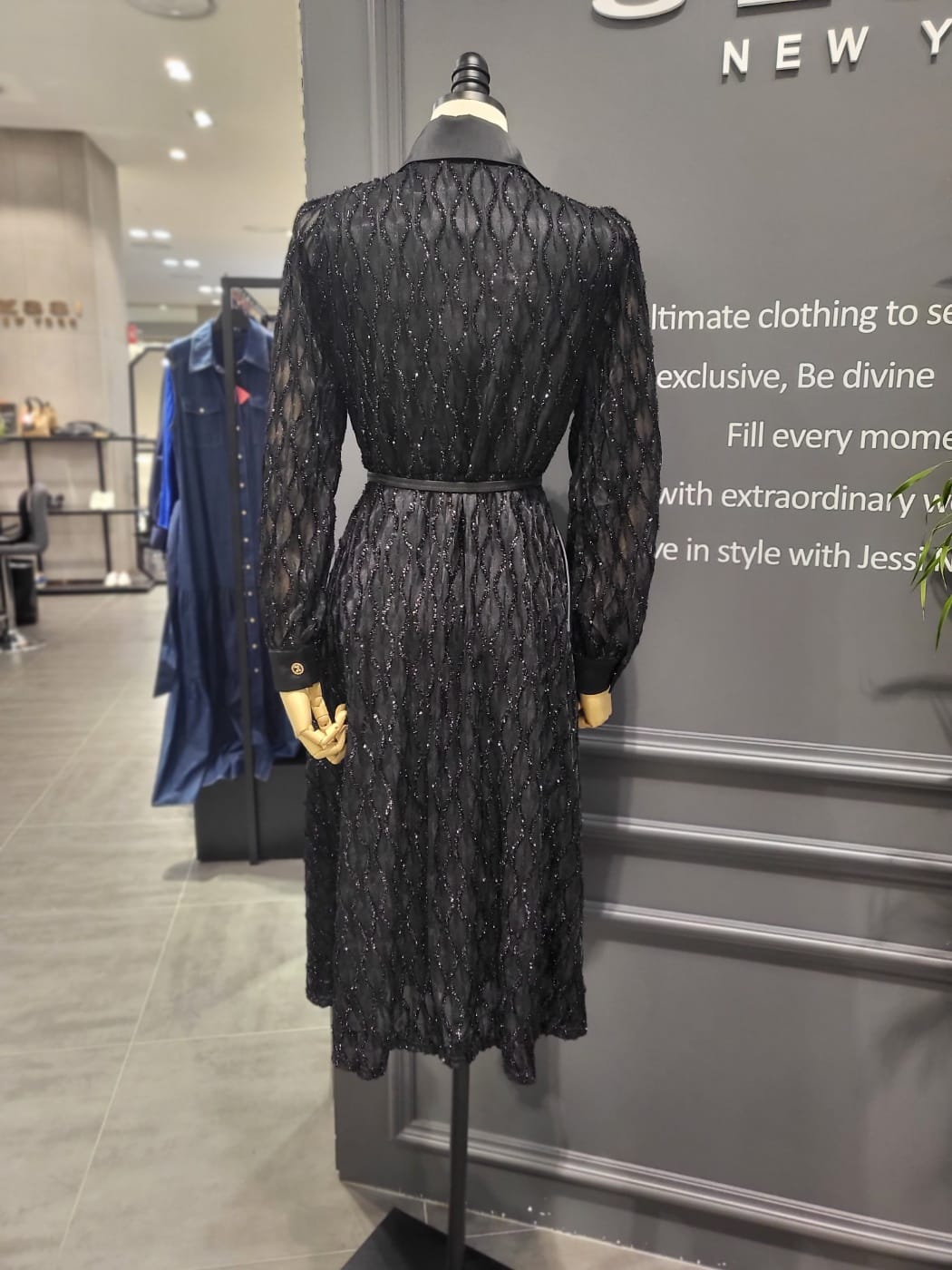 Buttoned embellished dress FT326