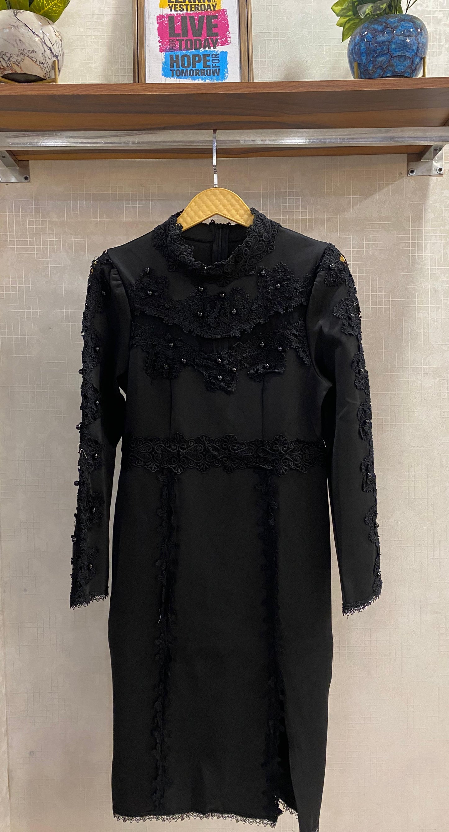 Embellished lace dress FT328