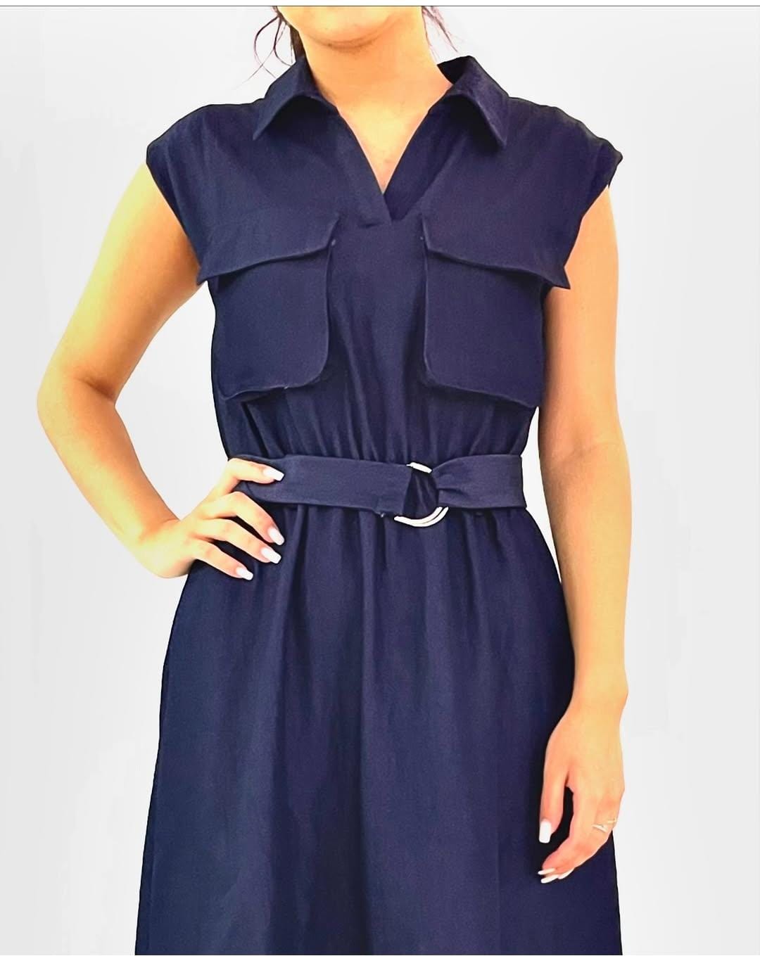 Beautiful Long Cotton Dress With Belt FT336