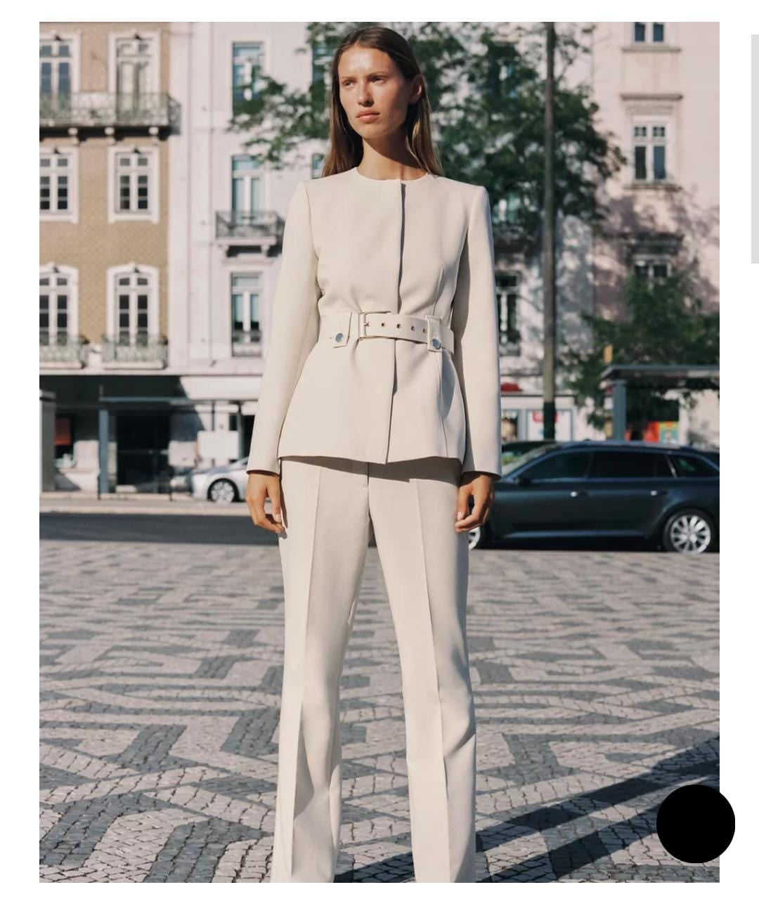 Fitted Blazer Belted Set FT332