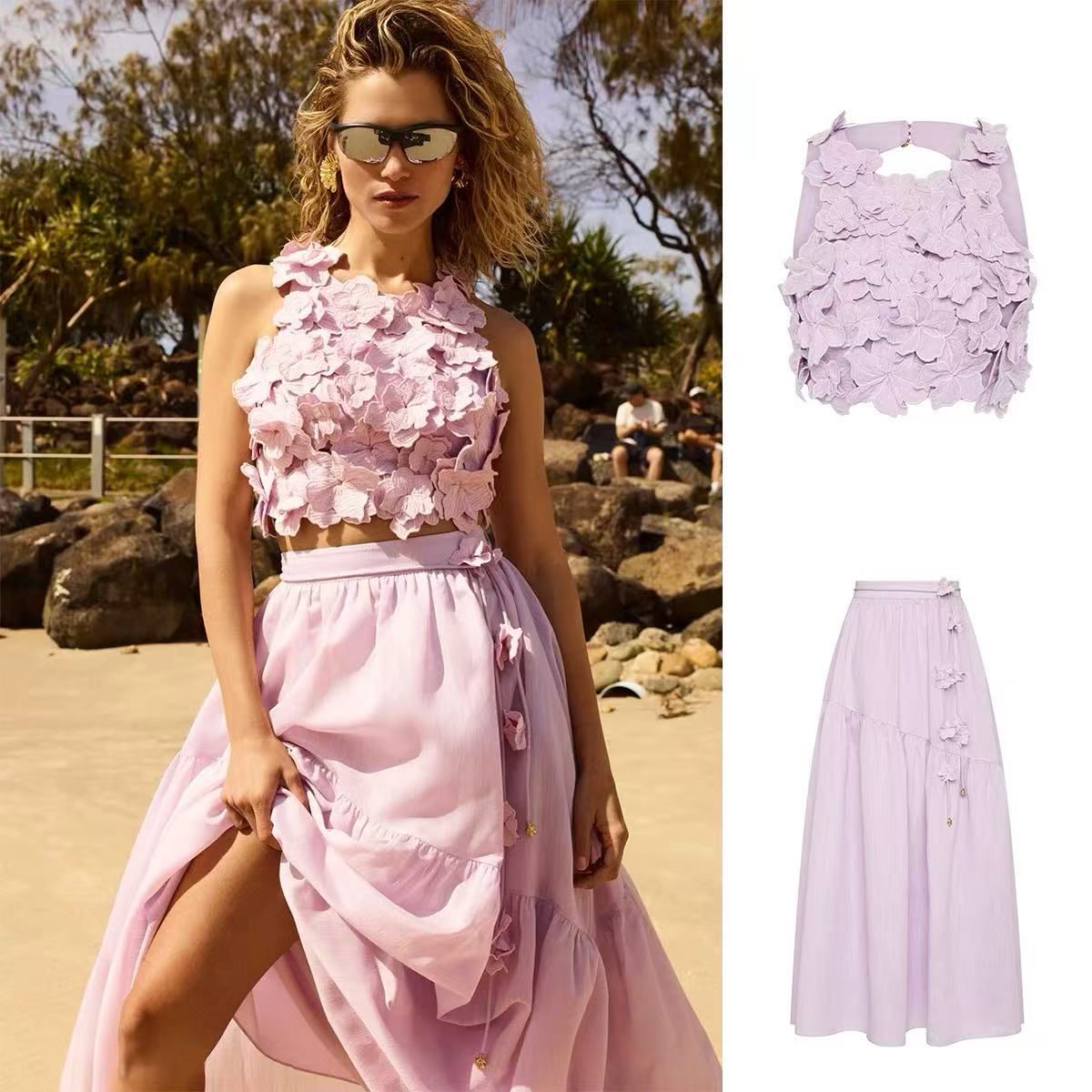 Luxe Collection Textured flower top FT337