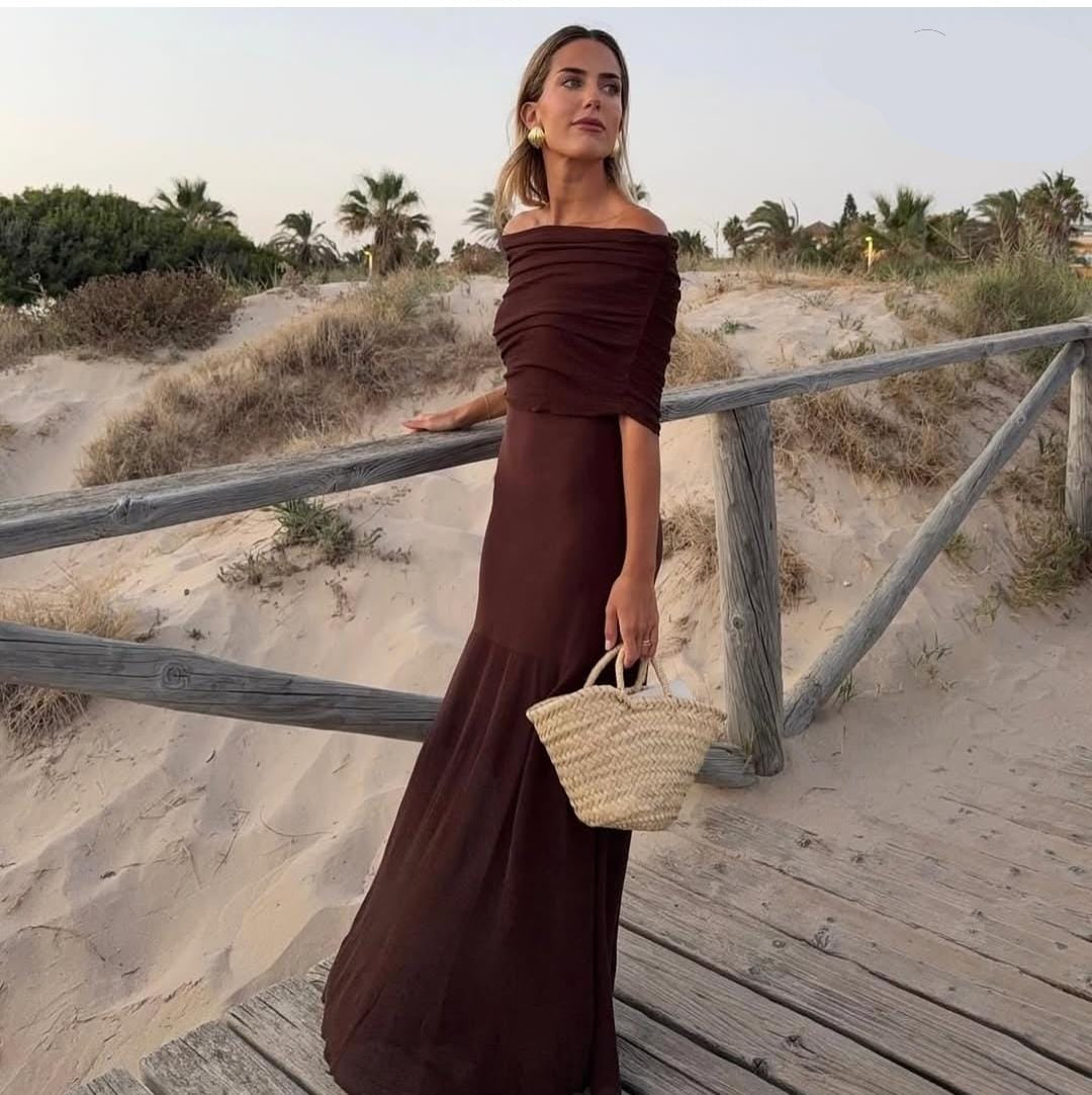 Off Shoulder Luxe Knit Dress FT339