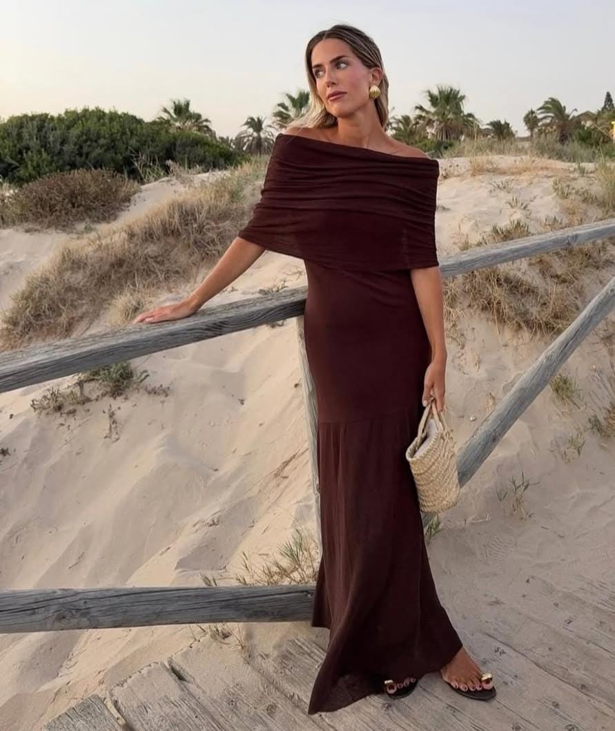 Off Shoulder Luxe Knit Dress FT339