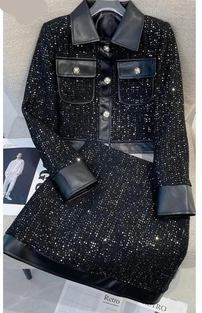 Sequence Tweed Jacket And skirt FT346