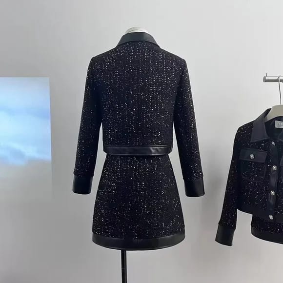 Sequence Tweed Jacket And skirt FT346