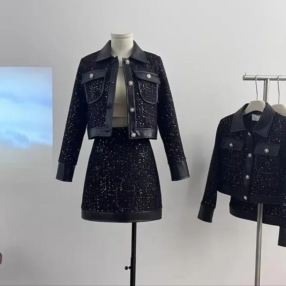 Sequence Tweed Jacket And skirt FT346
