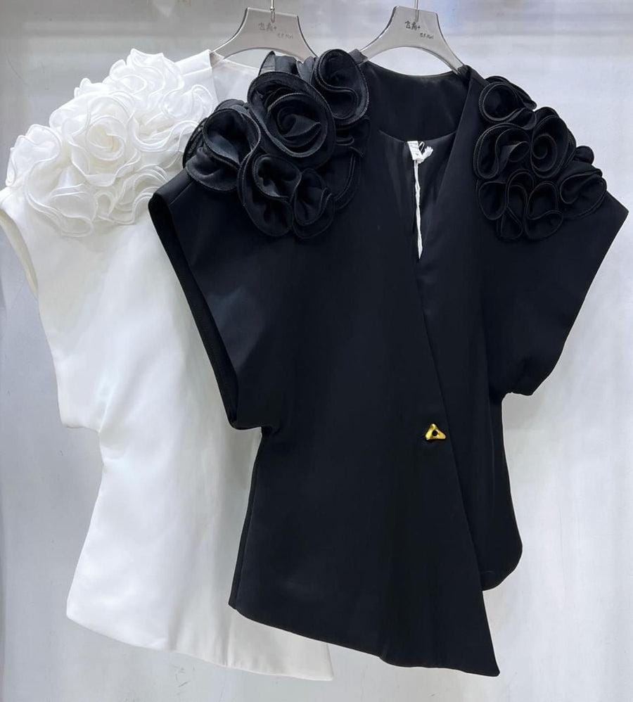 Luxury Flower Pattern Korean Blazer/Top FT354
