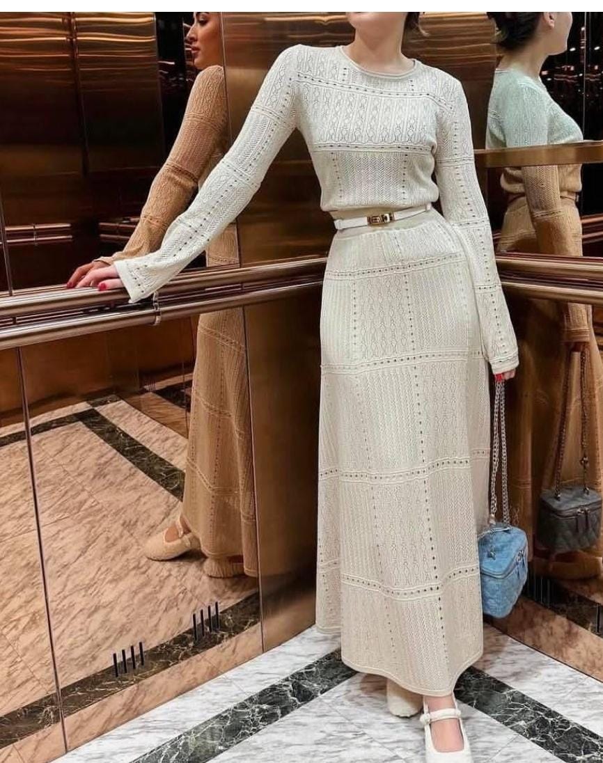 Beautiful Knitted Skirt Co-Ord Set FT360