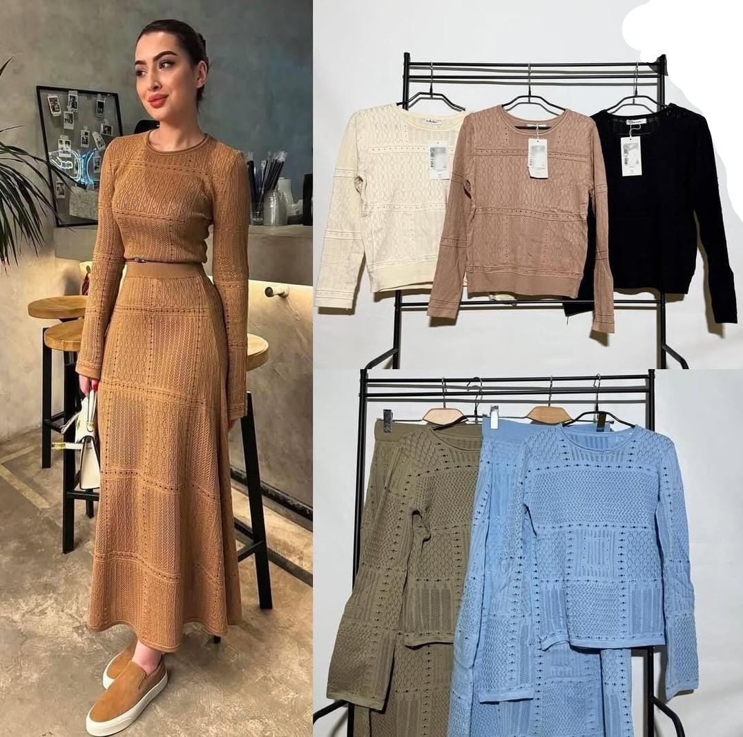 Beautiful Knitted Skirt Co-Ord Set FT360