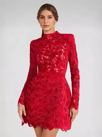Beautiful Lace Detailed Dress With Belt FT365