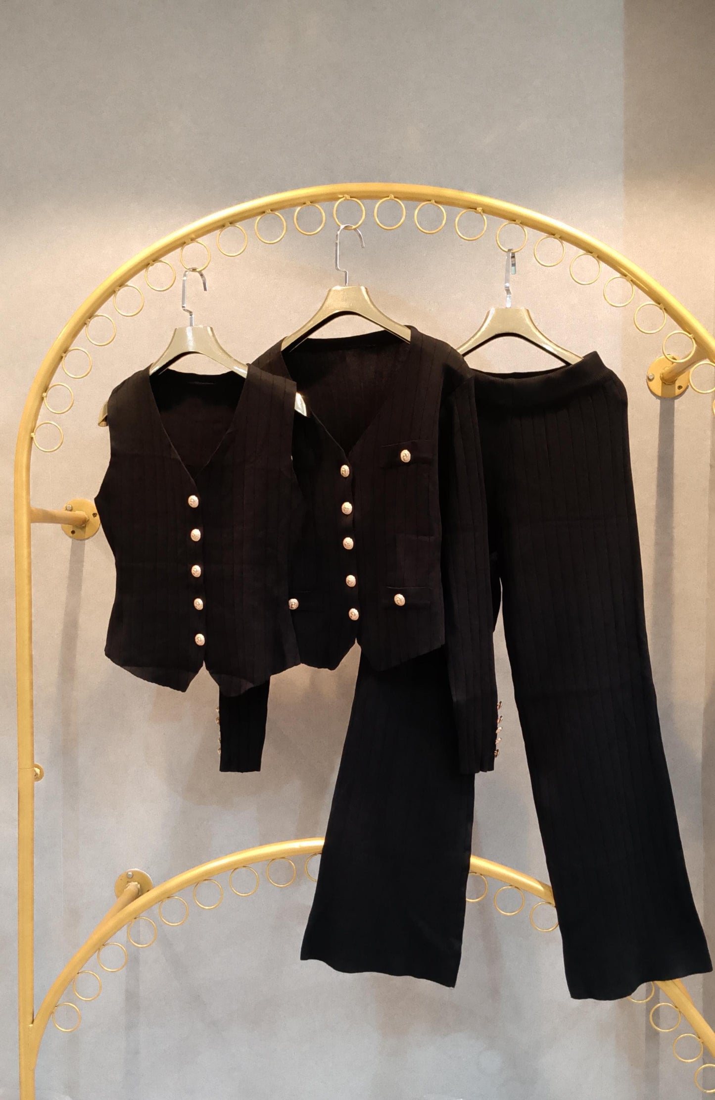 Beautiful Buttoned 3 pcs Co-Ord Set FT370
