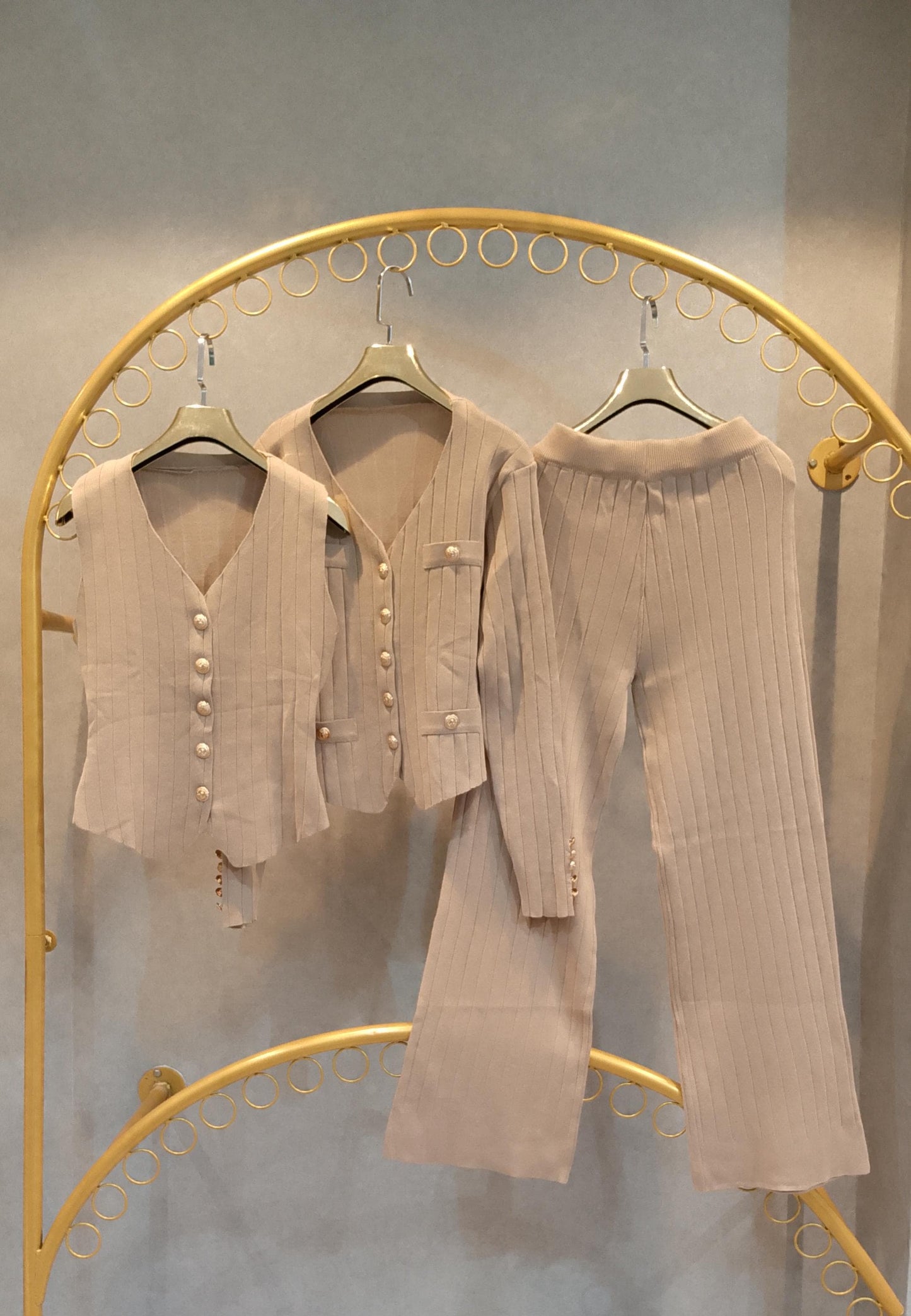 Beautiful Buttoned 3 pcs Co-Ord Set FT370