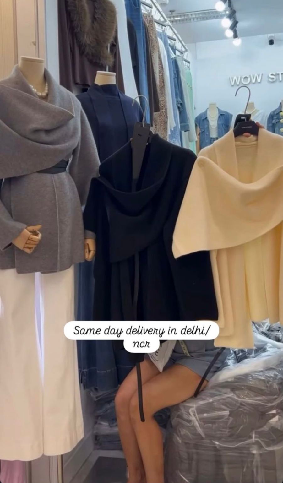 Woolen Cape with Belt FT384