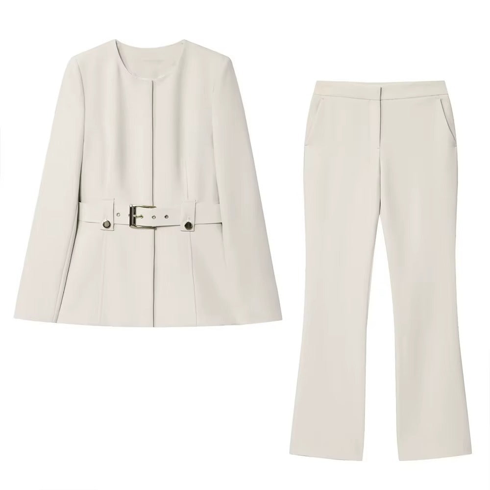 Formal Belted Blazer Set FT392