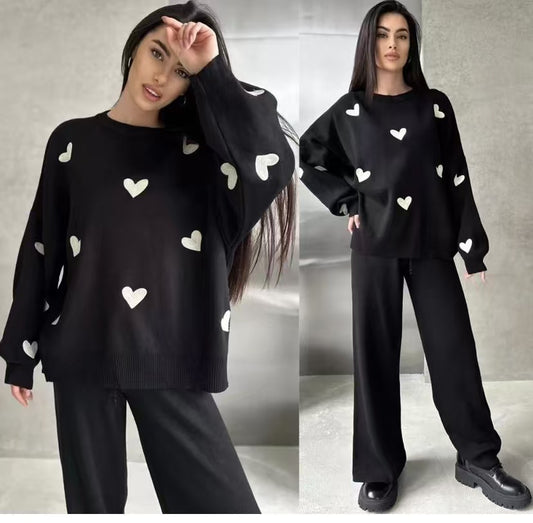 Heart Printed Co-Ord Set FT412