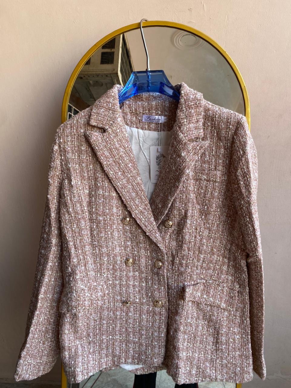 Textured Tweed Blazer FT449