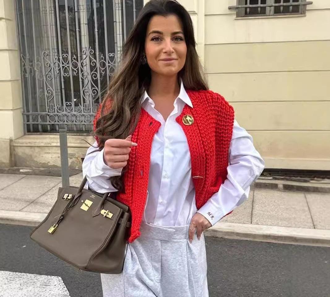 Sleeveless Cardigan Sweater Vest FT483