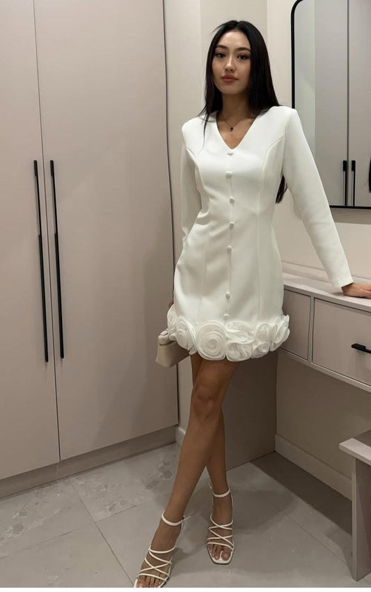 Sculpted Ruffle Dress FT526