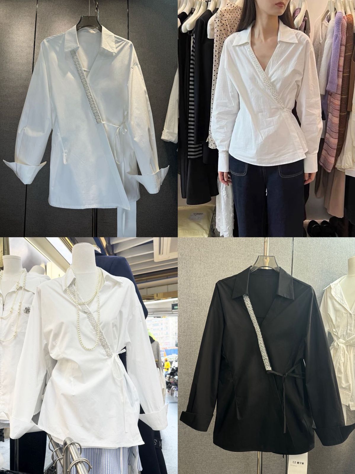 Embellished Side Tieup Shirt FT704