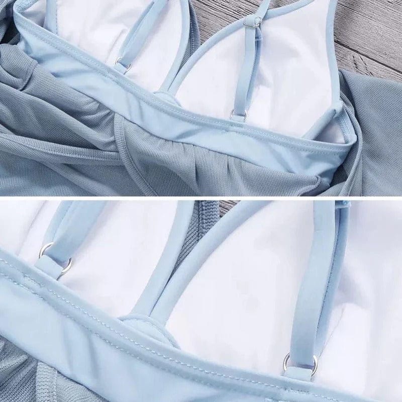 One Piece Dress Pattern Holiday Swimsuit FT686