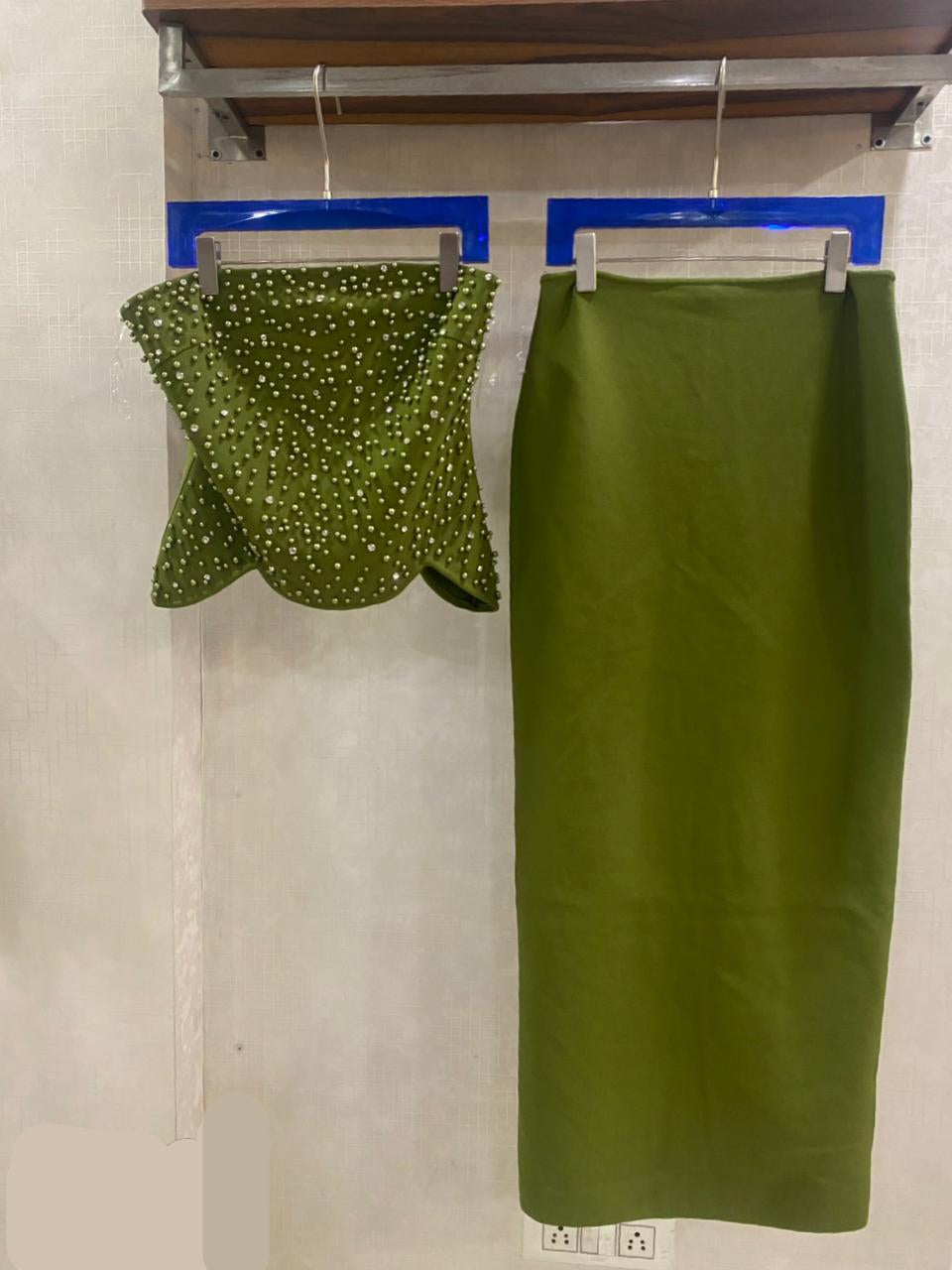 Embellished Corset And Skirt FT860