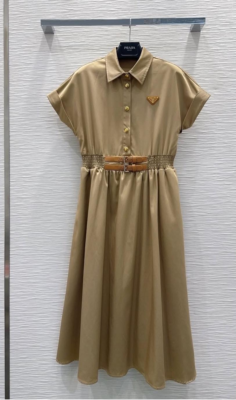 Stunning Midi Dress With Attached Belt FT739
