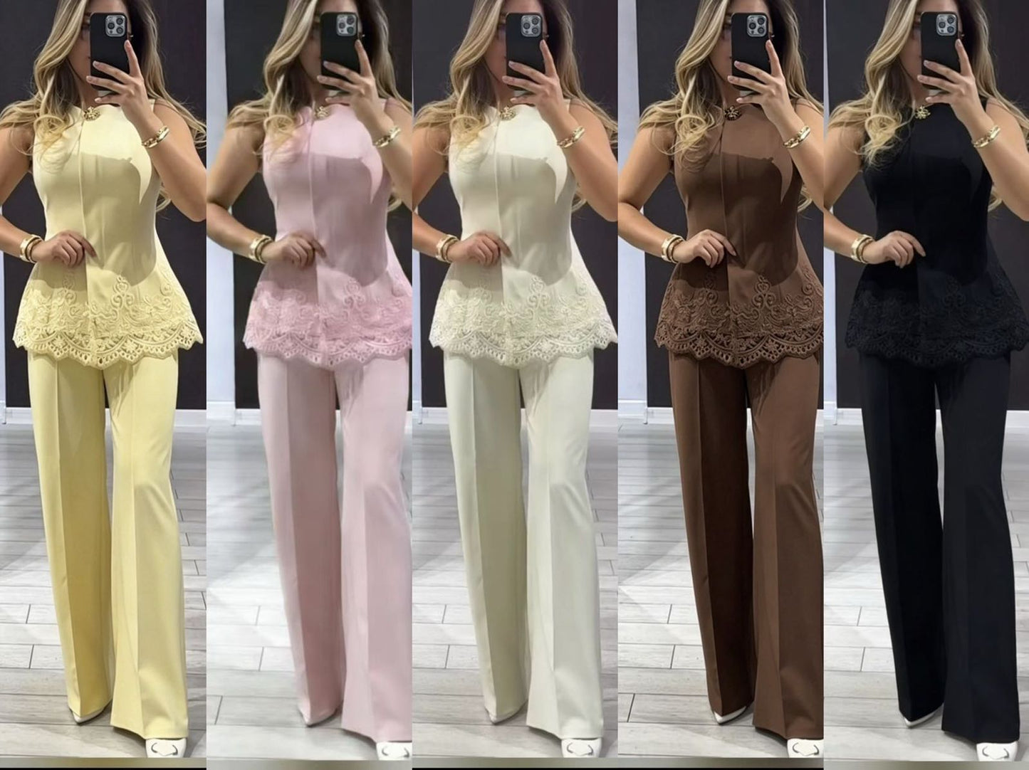 Beautiful Lace Detailed 2 pcs Set FT765