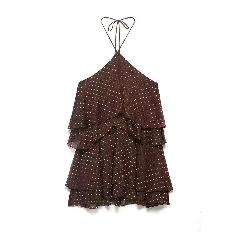 Halter Neck Polka Dress FT909