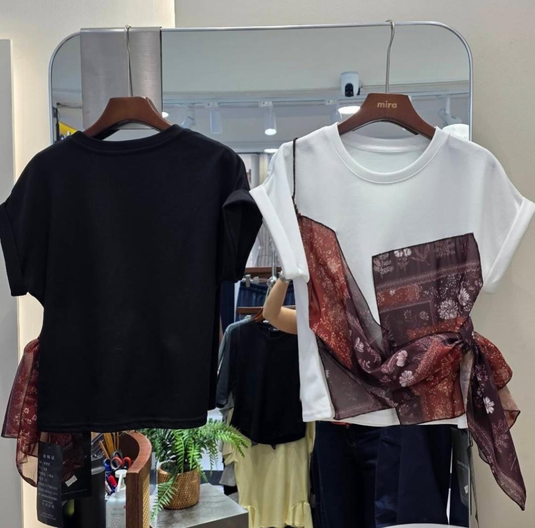 Beautiful Scarf Attached Top FT918