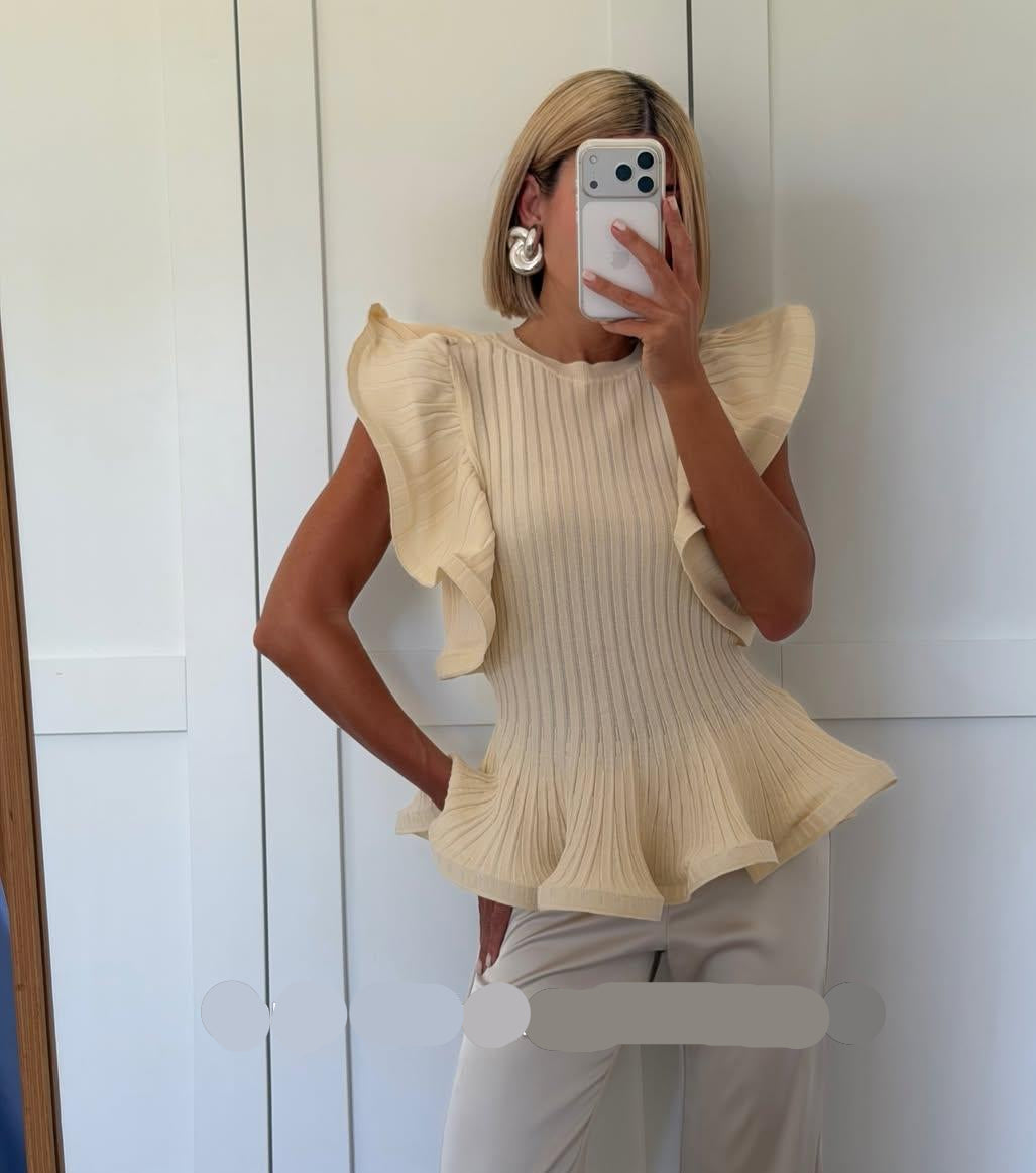 Wavy Ruffle Top FT932