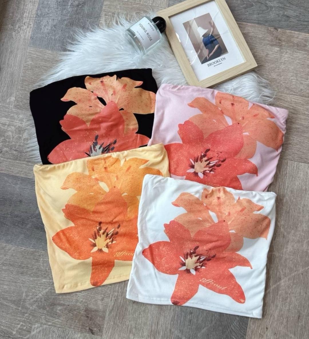 Beautiful Floral tube tops padded FT941