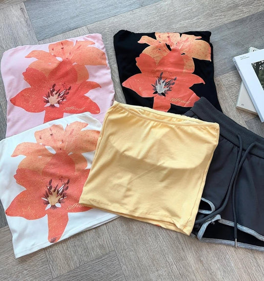Beautiful Floral tube tops padded FT941