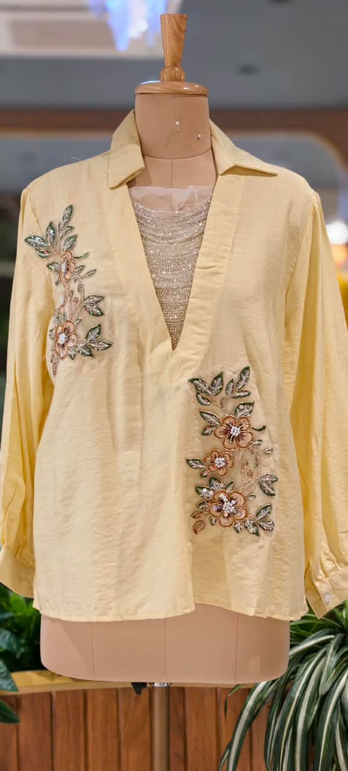 Elegant Embellished and embroidered tunic/shirt FT959