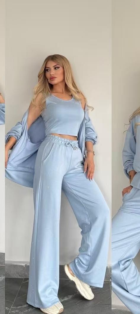 Beautiful Track Suit With Inner Crop Top FT238
