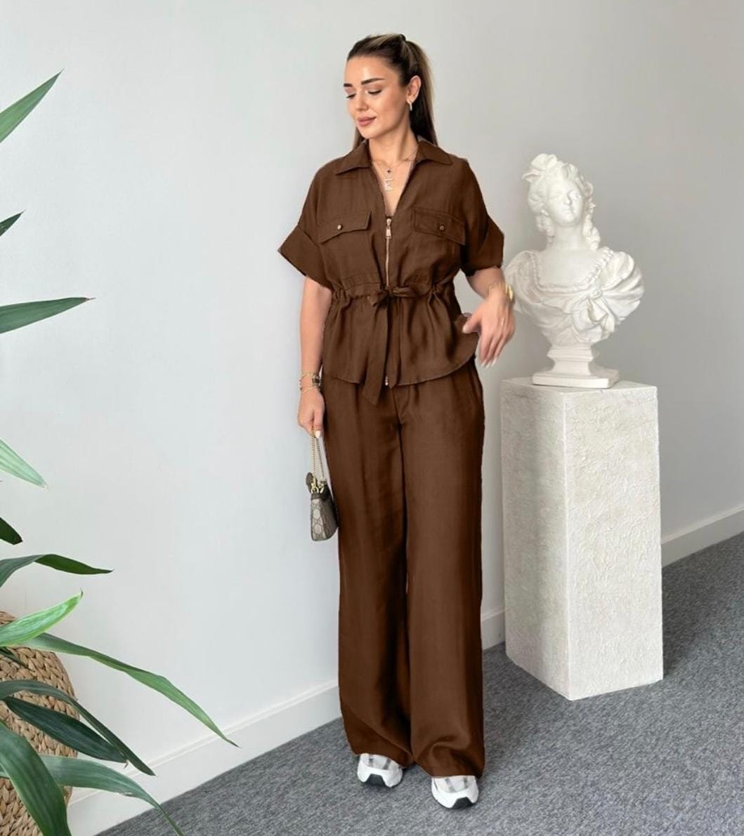 Beautiful Cotton Linen Co-Ord Set FT158