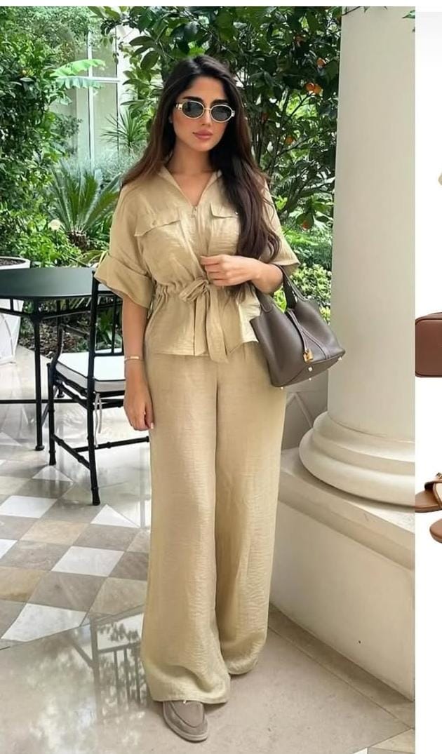Beautiful Cotton Linen Co-Ord Set FT158