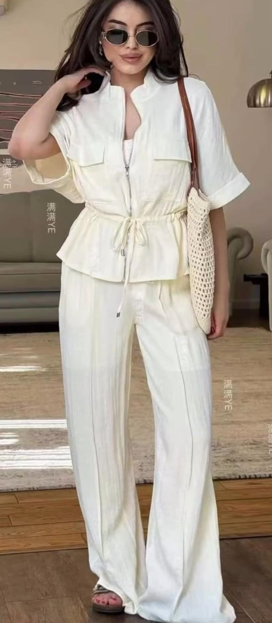 Beautiful Cotton Linen Co-Ord Set FT158