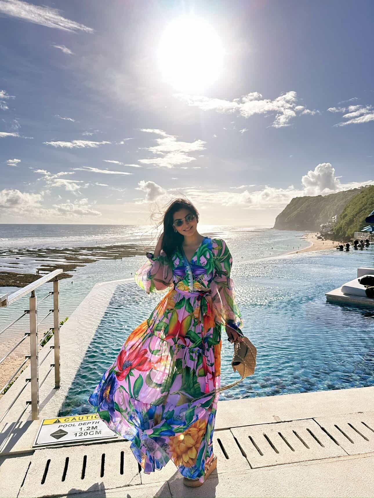 Multicolored Swimsuit with Wrap Around Skirt FT640
