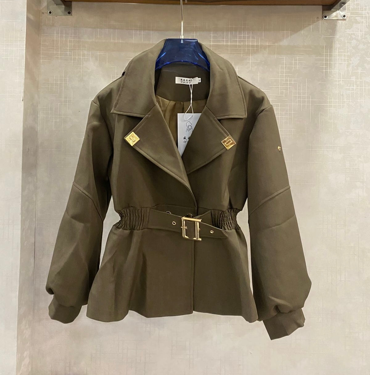 Modish Belted Trench Blazer FT437