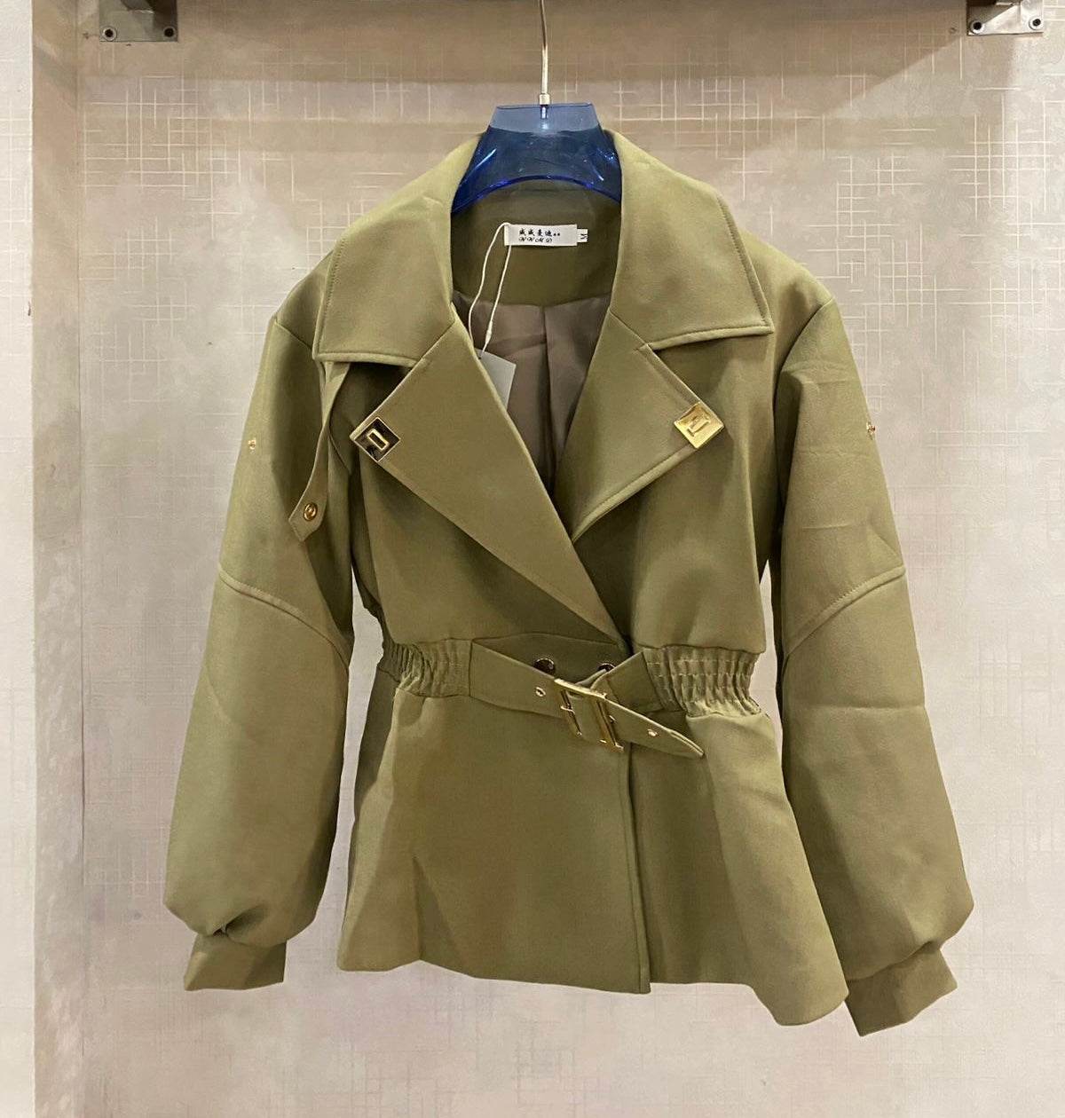 Modish Belted Trench Blazer FT437