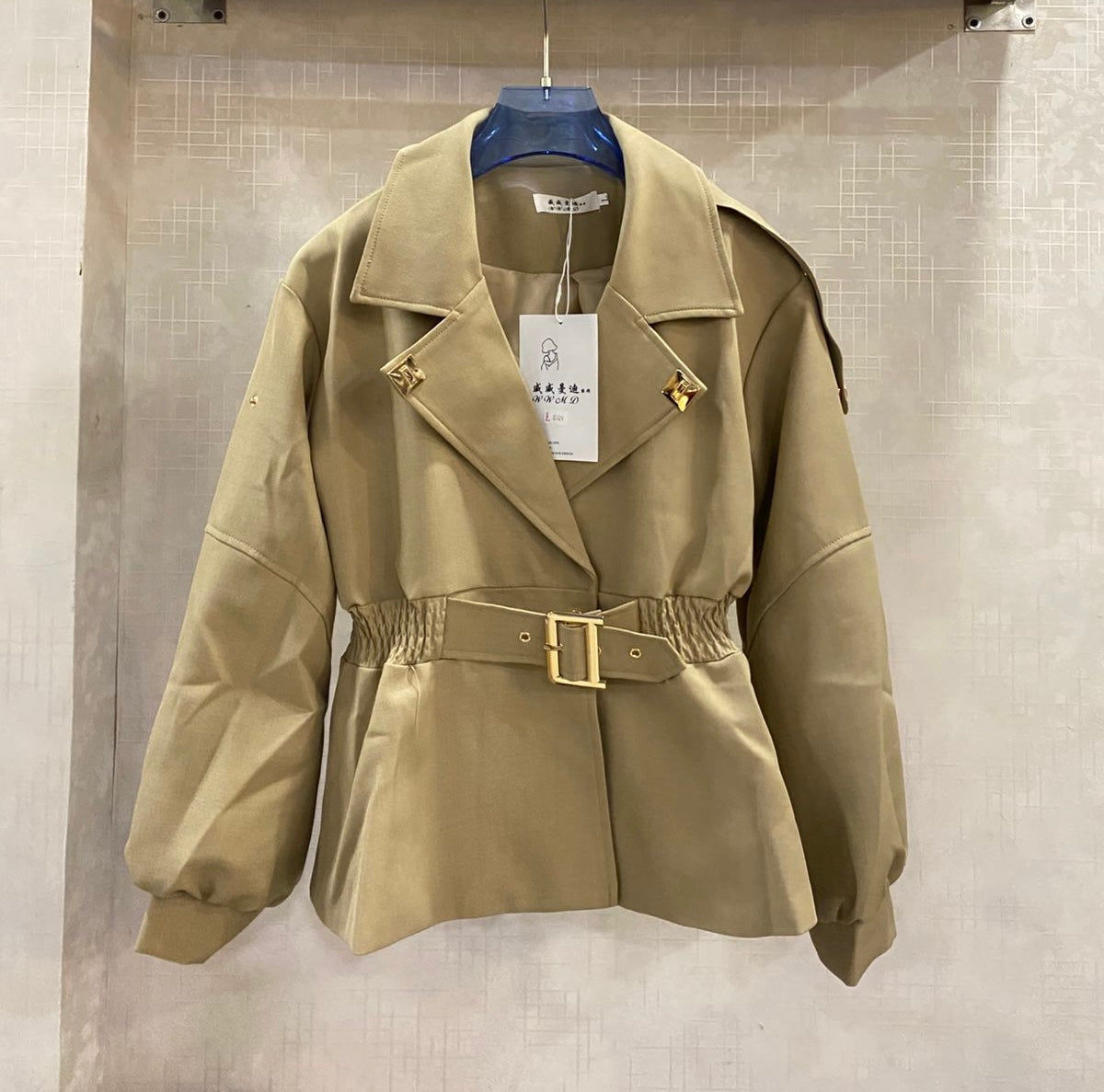 Modish Belted Trench Blazer FT437