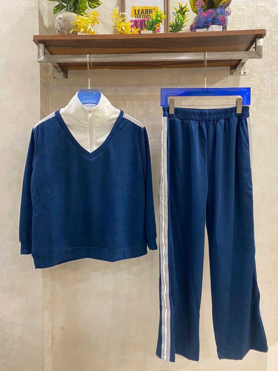 Collar Patterned Comfortable Co-Ord Set FT403