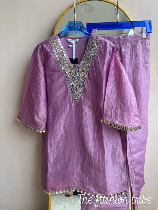 Beautiful Co-Ord Set With Mirror Work  FT196