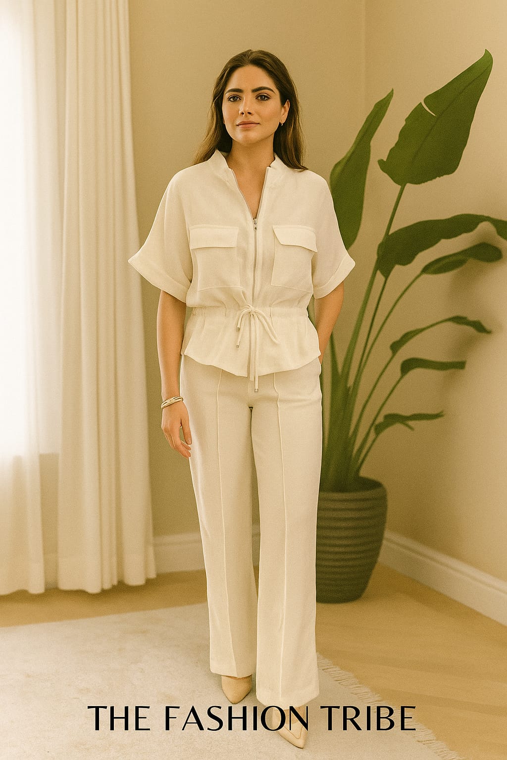 Beautiful Cotton Line Co-Ord Set FT151