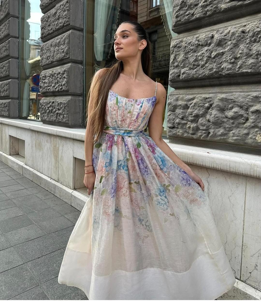 Beautiful Dress With Belt FT132