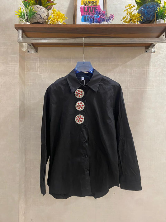 Beautiful Shirt With Stone Buttons FT051