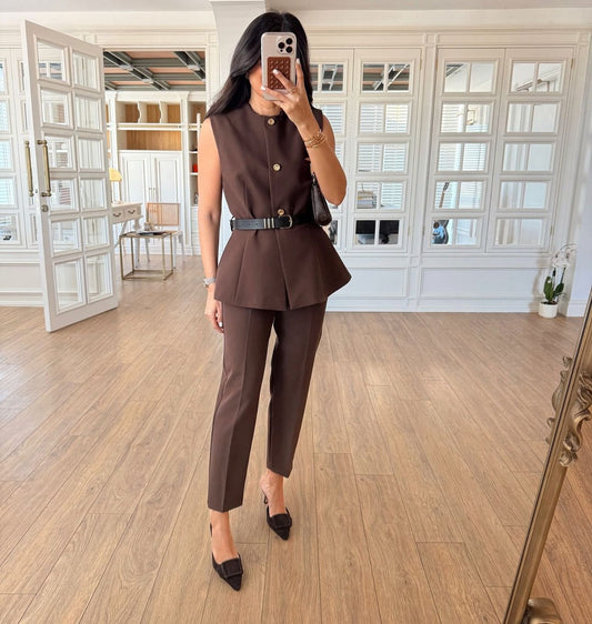 Beautiful Waist Coat and Pant With Belt FT192