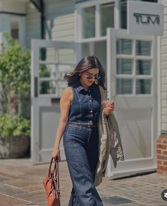 Denim Waist Coat and Pant set FT213