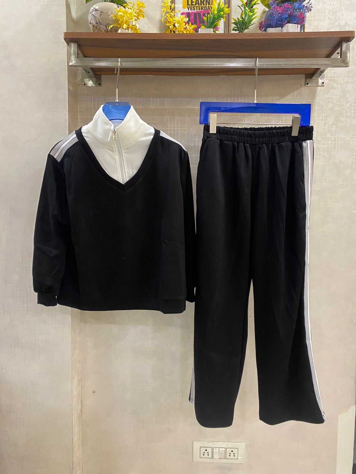 Collar Patterned Comfortable Co-Ord Set FT403