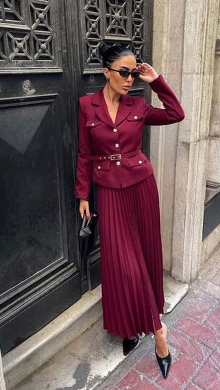 Pavitra’s Inspired Blazer And Skirt Set FT611